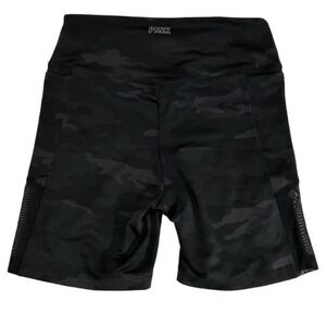 Victoria's Secret PINK High Waist 6" Bike Short Mesh Black Camo Sz XS